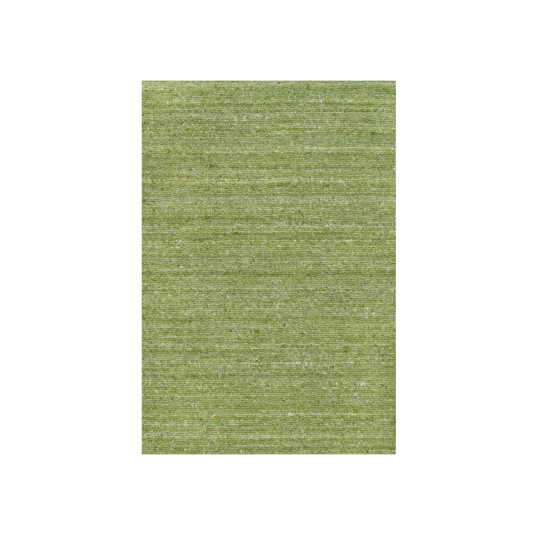 2'x3' Turtle Green, Plain Modern Striae Design, Tone on Tone, Soft Wool, Hand Loomed, Mat, Oriental Rug